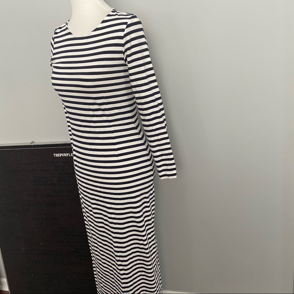 J.Crew Collection Navy & White Striped Maxi Dress - Picture 5 of 10